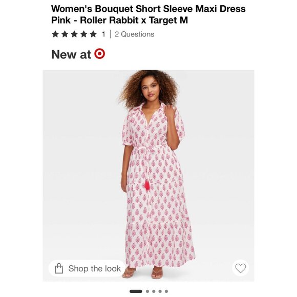 Roller Rabbit Target Dresses & Skirts - Roller Rabbit X Target Women's Bouquet Short Sleeve Maxi Dress Pink Small NWT